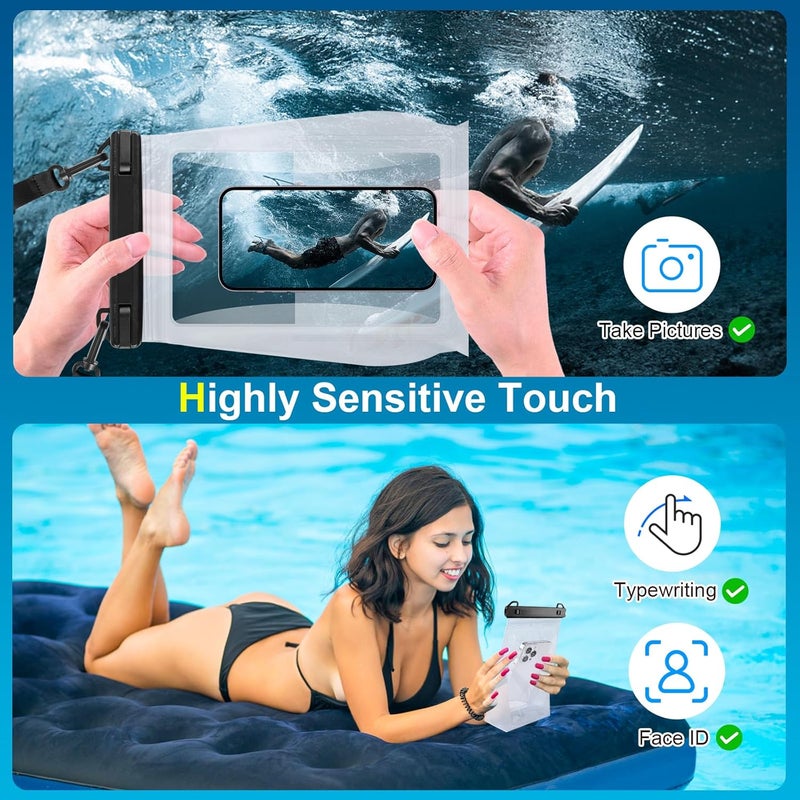 Kebrela Large Waterproof Phone Pouch Floating, Waterproof Phone Case for iPhone 15 14 Pro Max 13 12 Plus 11 XS XR X Samsung up to 8.5'', IPX8 Water Proof Cell Phone Dry Bag for Beach Swimming Kayaking - Image 3